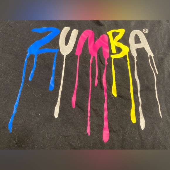 💛TODAY***13***Zumba black t-shirt with multicolor logo. - Picture 2 of 4